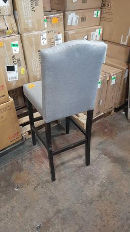 (2) StyleWell Beckridge Charcoal Gray Upholstered Bar Stools