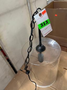 Black Chain Glass Light Pendant