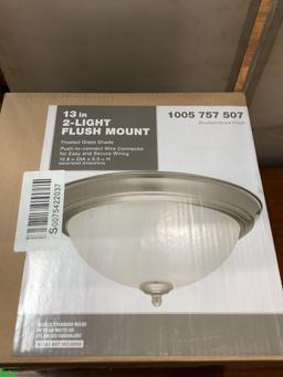 13in 2-Light Flush Mount
