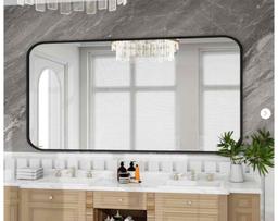 Rectangular Framed Black Wall Mirror