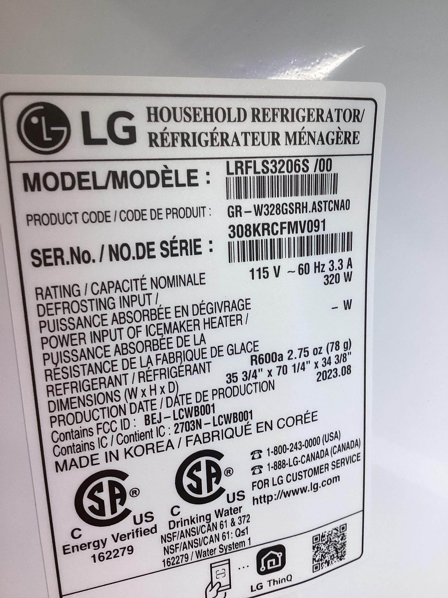 LG 32 cu. ft. Smart Standard Depth MAX 3 Door French Door Refrigerator*IN BOX*