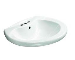 Glacier Bay Shelburne pedestal lavatory basin in white