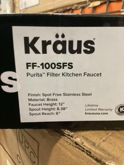 Kraus Purita Filter Kitchen Faucet in Stainless Steel
