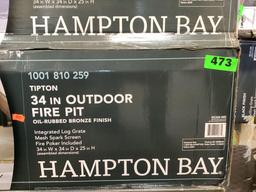 Hampton Bay 34in Outdoor Fire Pit