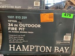 Hampton Bay 34in Outdoor Fire Pit
