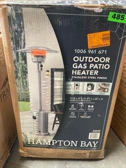 Hampton Bay 48000 BTU Stainless Steel Propane Standing Patio Heater with Wheels*IN BOX*