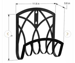 LIBERTY GARDEN Americana 125 ft. Black Decorative Water Hose Holder Hanger