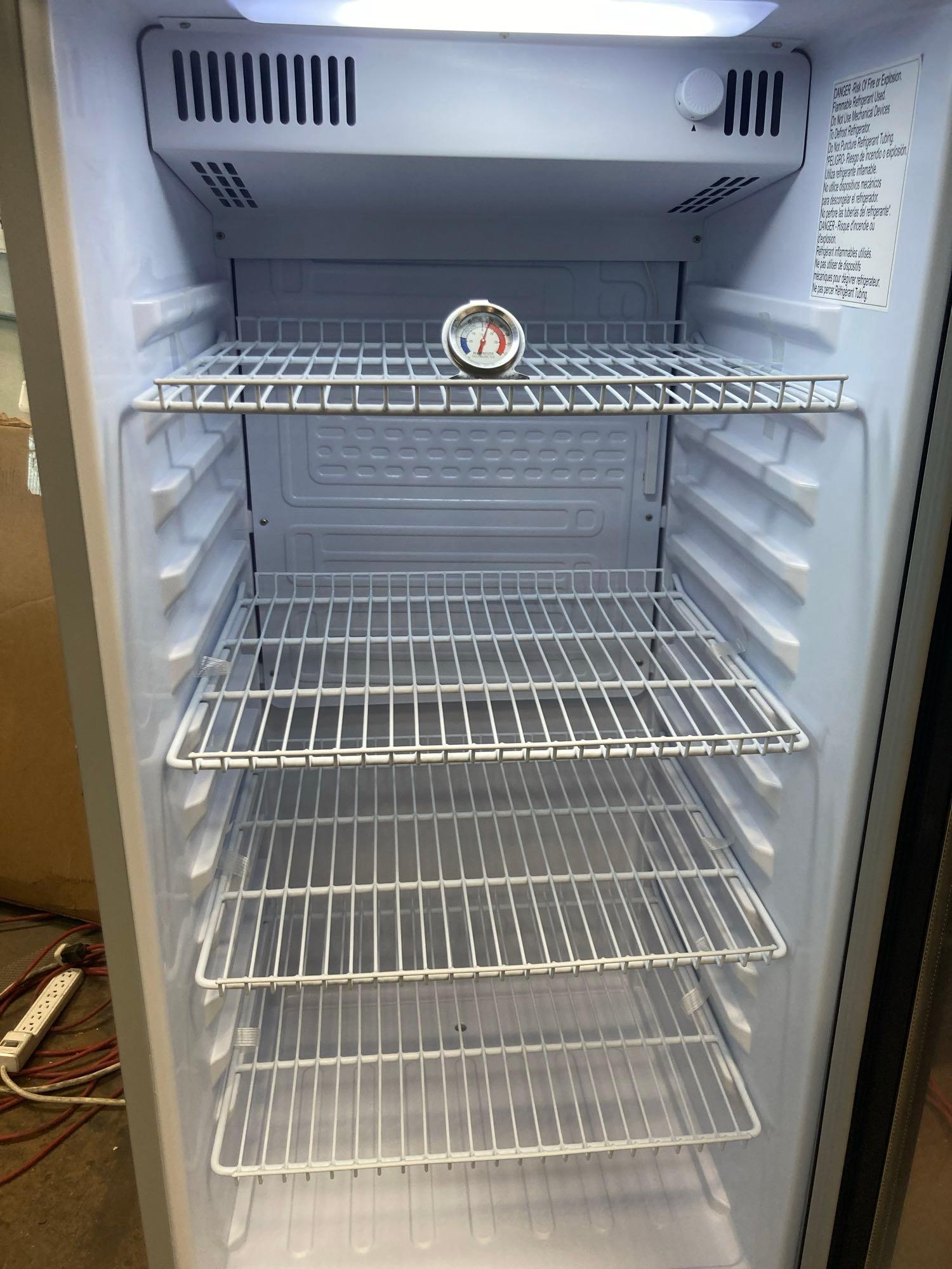 Premium Levella 9 cu. ft. 1 Door Glass Door Beverage Cooler*COLD*PREVIOUSLY INSTALLED*MISSING*