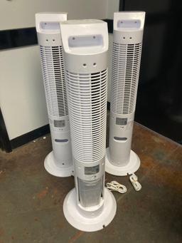 Lot of (3) ARCTIC AIR Tower Fans*TURNS ON*MISSING*