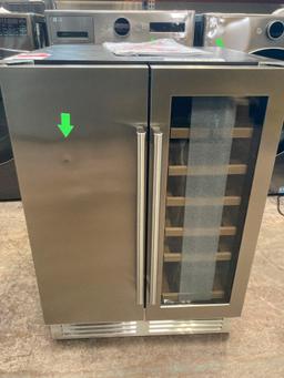 Nipus 24 in. Dual Beverage and Wine Cooler*COLD*UNUSED*