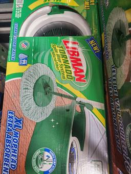 (4) Libman Tornado Spin Mop System Microfiber