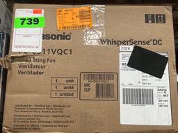 Panasonic WhisperSense DC Fan with Motion and Humidity Sensors Delay Timer and Pick-A-Flow Speed