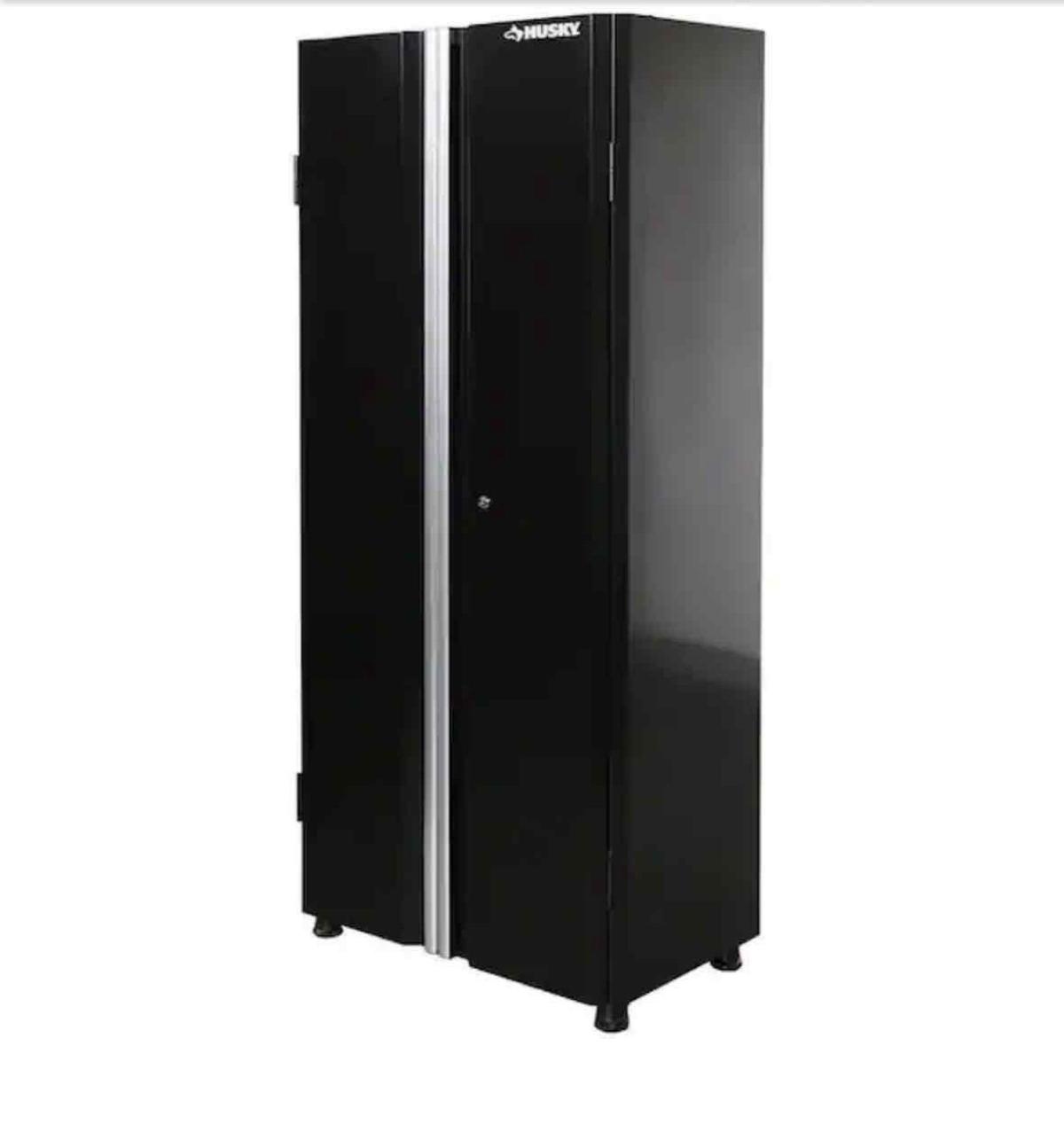 Husky Ready-to-Assemble 24-Gauge Steel Freestanding Garage Cabinet in Black