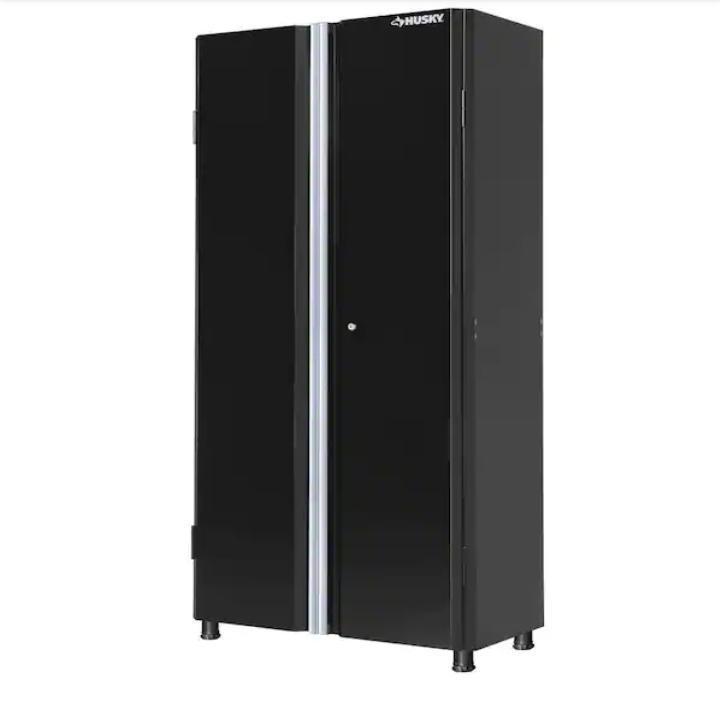 Husky Ready-to-Assemble 24-Gauge Steel Freestanding Garage Cabinet in Black