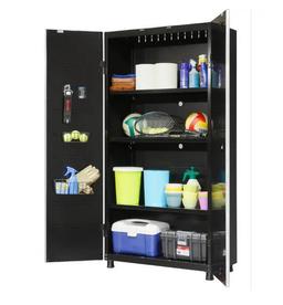 Husky Ready-to-Assemble 24-Gauge Steel Freestanding Garage Cabinet in Black