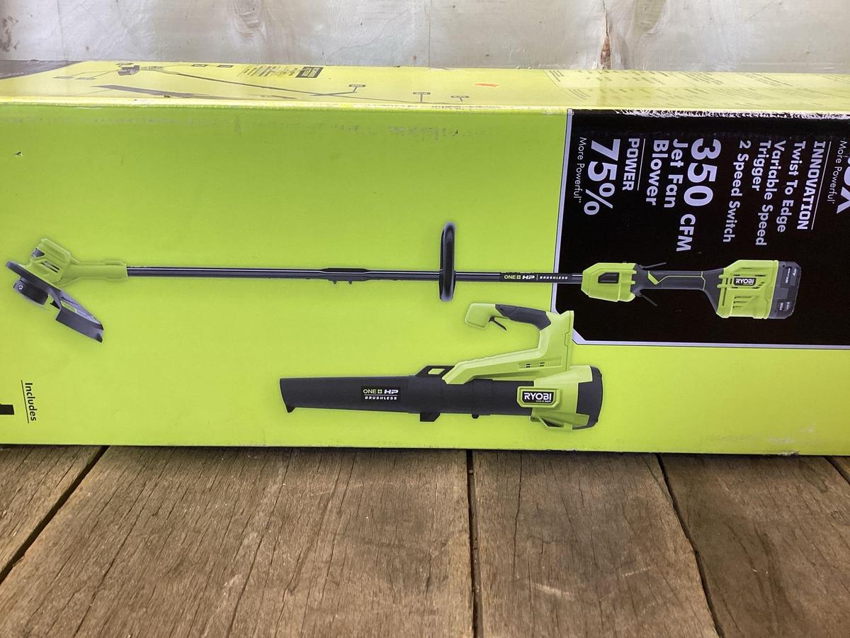 Ryobi 18V String Trimmer/Jet Fan Blower Combo Kit*COMPLETE*