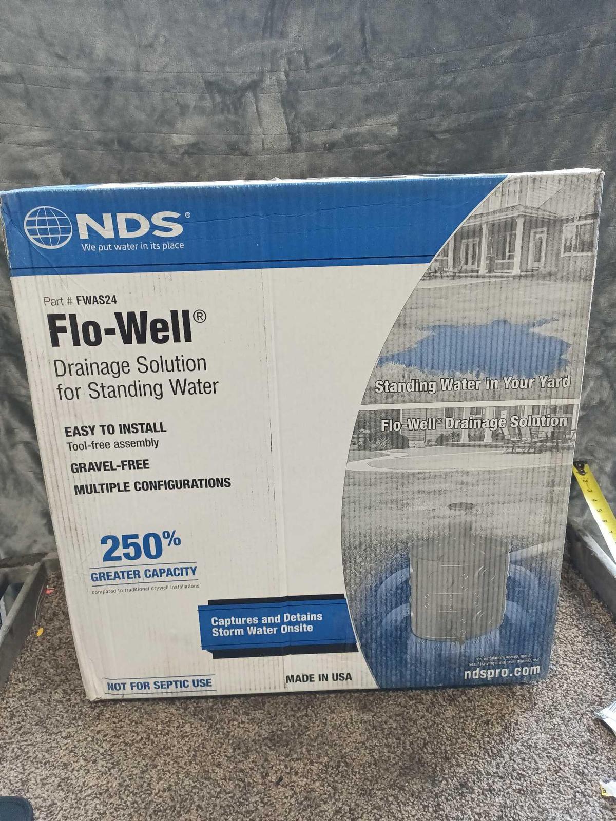 NDS 24 in. x 24 in. x 29 in. 50 Gal. Plastic Flo-Well Stormwater