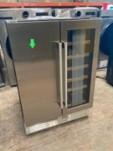 Nipus 24 in. Dual Beverage and Wine Cooler*COLD*UNUSED*