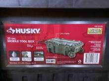 Husky 25gal. mobile tool box*DAMAGED*