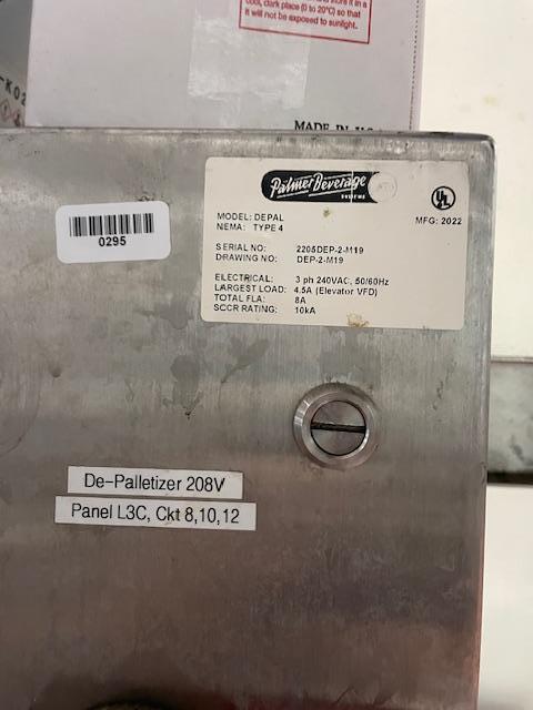 Palmer Rotary 12 Head Can Filler and DePalletizer