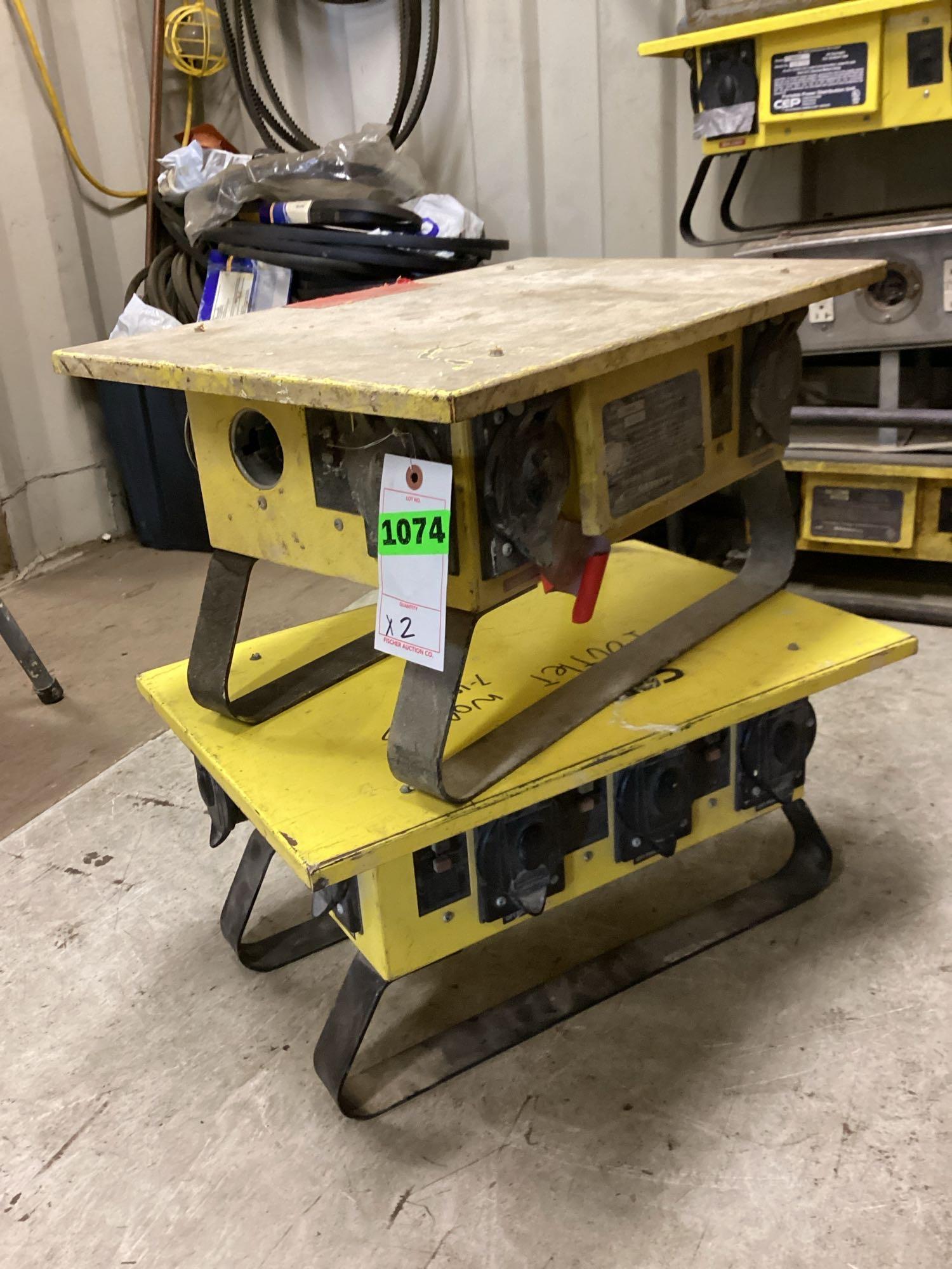(2) CEP construction electrical 50amp single phase power box