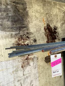 Lot of (18) assorted 9ft. threaded rods