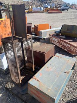 Pallet Lot Of Steel Containers
