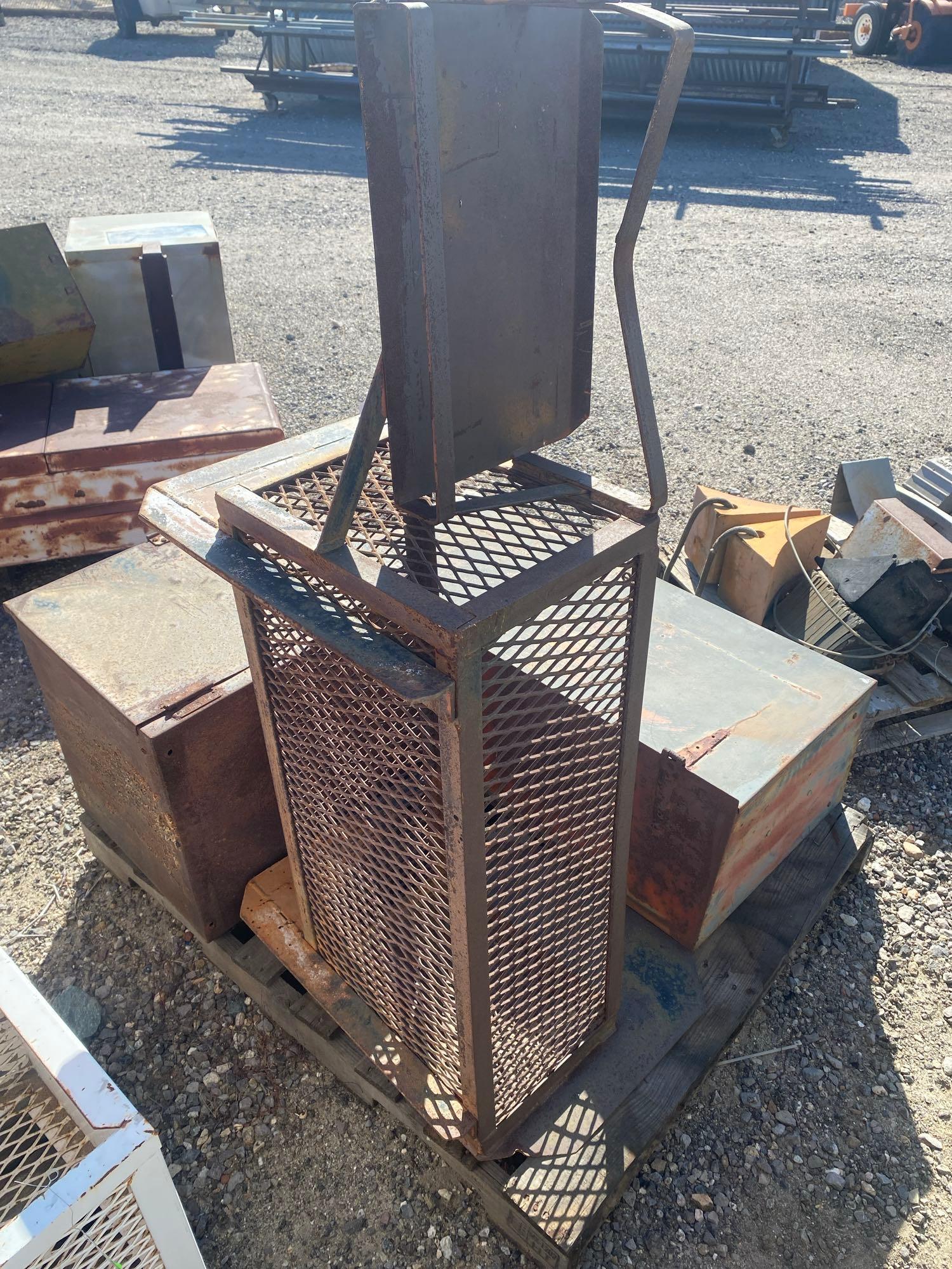 Pallet Lot Of Steel Containers