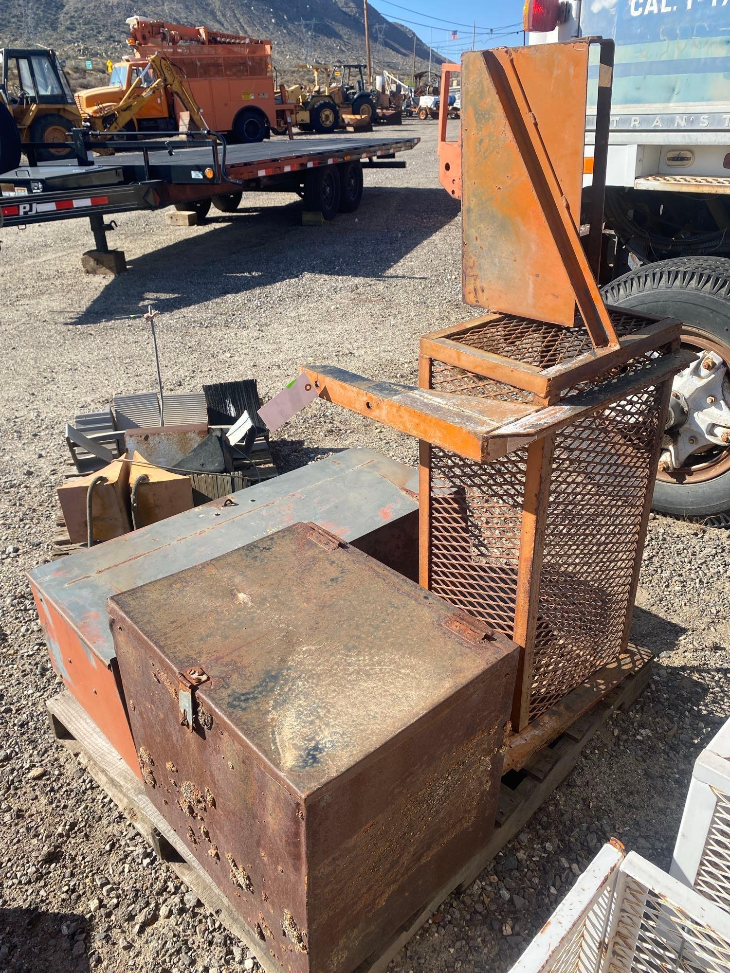 Pallet Lot Of Steel Containers