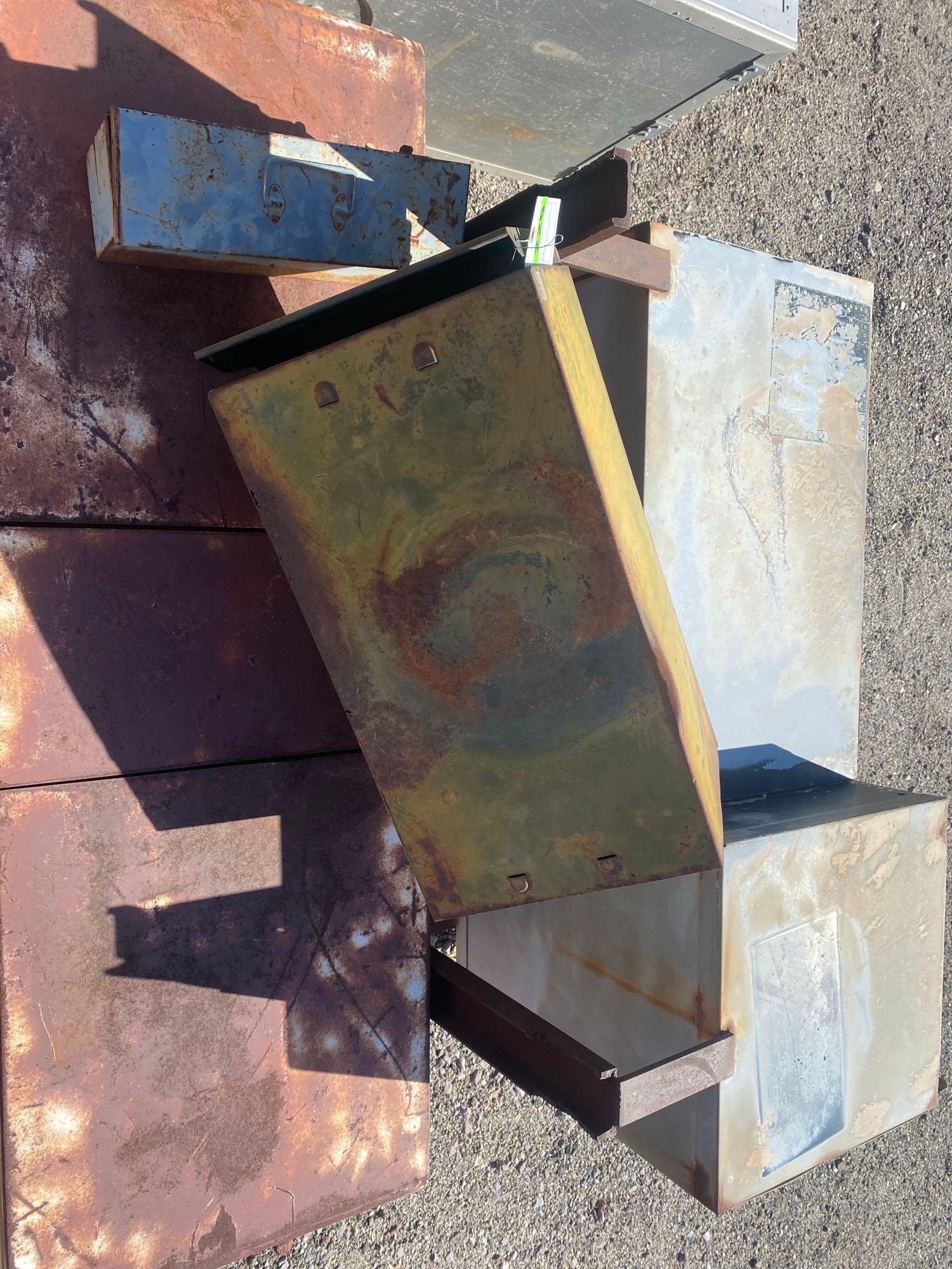 Pallet Lot Of Steel Containers
