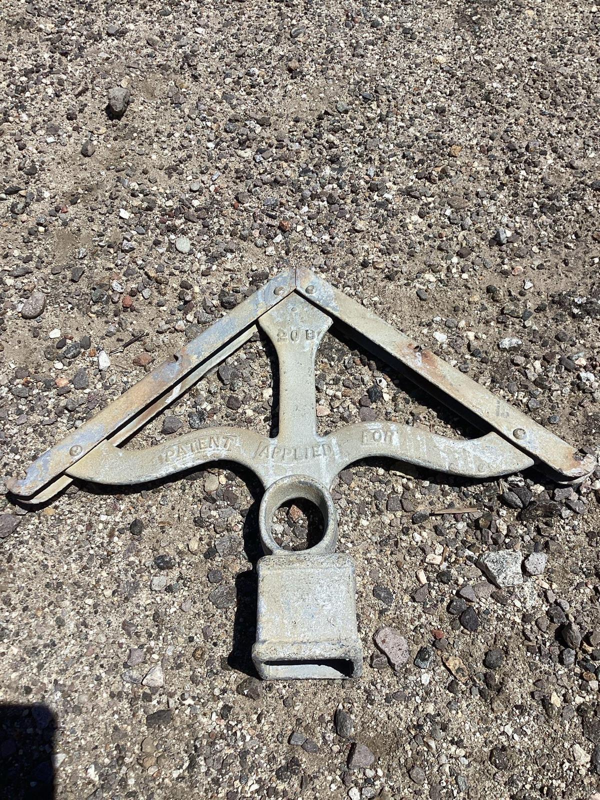 Pallet lot of cyclone fence barb wire post tree