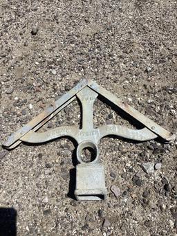 Pallet lot of cyclone fence barb wire post tree