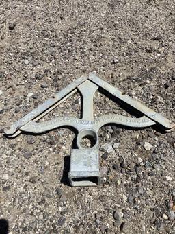 Pallet lot of cyclone fence barb wire post tree