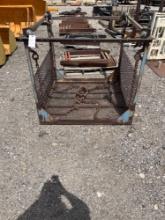 Blue Metal Cage w/ Chains