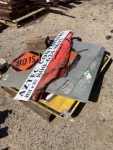 Pallet lot of safety signs