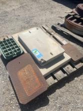 Pallet Lot Of Water Meter Hatches