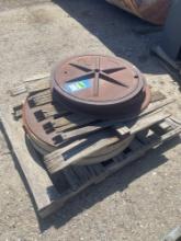 Pallet Lot Of Manhole Covers