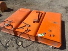 (3) Orange Fuel Tanks