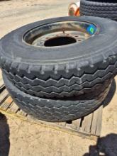 Lot of 2 Firestone tires 11 R 22.5