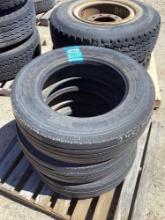 (3) truck tires 245/ 7.0 R 19.5