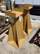 (2) Heavy duty steel stands