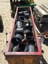 Metal Crate For Lights & White Metal Crate With Some Tractor Tools