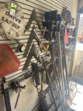 Wall Lot of Assorted Tools and Parts