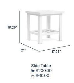3-Piece Luna Outdoor Patio Set: 2 Chairs + Side Table (Slate Color Cushions)