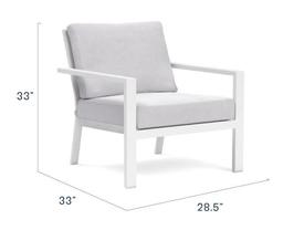 3-Piece Luna Outdoor Patio Set: 2 Chairs + Side Table (Slate Color Cushions)