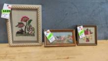 LOT OF (3) PICTURES OF NEEDLEPOINT