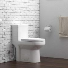 HOROW 1-piece 0.8/1.28 GPF Dual Flush Round Toilet