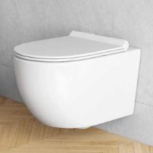 Hampton Wall Hung Toilet 0.8/1.6 GPF Dual Flush Elongated Bowl Toilet