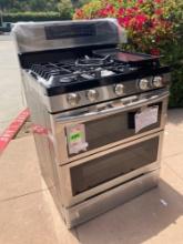 Samsung 5.8 cu ft. Smart Freestanding Gas Range with Flex Duo and Dual Door