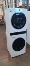LG 4.5 Cu. Ft. Smart Front Load Washer and 7.4 Cu. Ft. Electric Dryer Wash Tower w/Steam in White